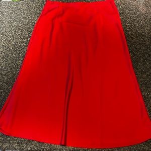 J Crew Slip Skirt - Red - Size L
